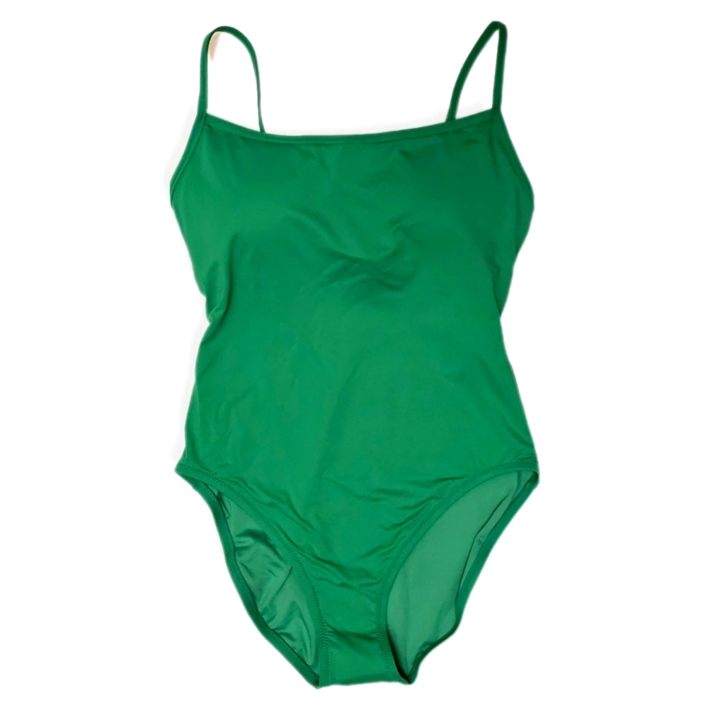 Gap square neckline one-piece swimsuit Green Size Medium MSRP $70 SU003